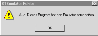 Fehler Meldung